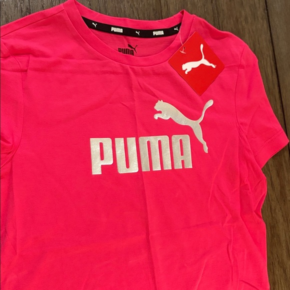 ❌SOLD❌NWT Lot of 2x [Puma] Pink Short Sleeve T-Shirt & Black Leggings Girls M - Picture 3 of 11